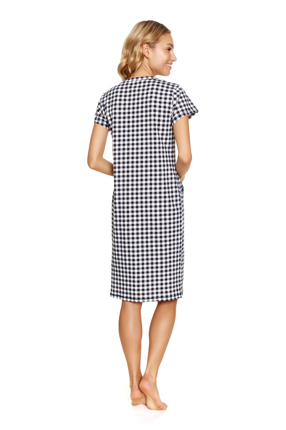 5271 Koszula Nocna ciążowa i do karmienia Doctor Nap - black check