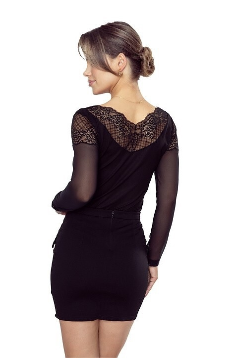 Bluzka damska Eldar Manami czarna – wiskoza, długi rękaw, elegancka