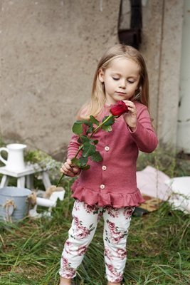 10218DD "ROSES" Spodnie niemowlęce Makoma druk 