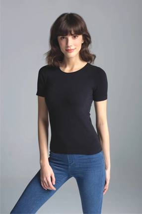 42972S Modal T-shirt Damski Gatta - black 