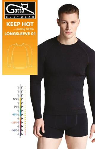 43027 Keep Hot Longsleeve Men Koszulka męska Gatta- black