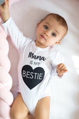 551219126 Body z długim rękawem "Mama is my bestie" Oscar Kids