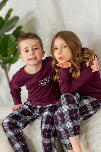 7102 Piżama dziecięca Unisex Doctor Nap - burgundy