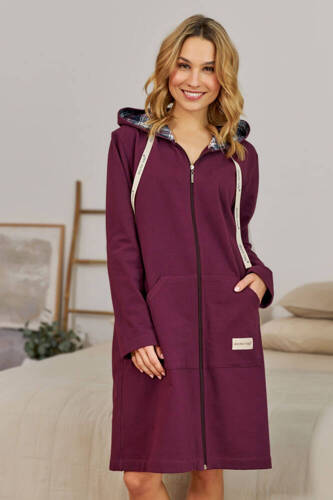 7107 Szlafrok damski Doctor Nap - burgundy