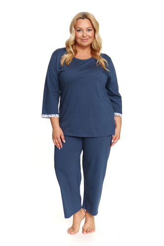 7156 Piżama Damska Plus Size Doctor Nap - deep blue