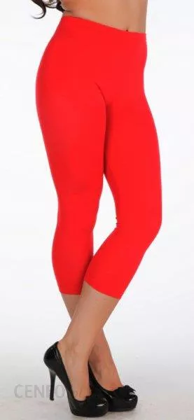 862 Legginsy 3/4 De Lafense - czerwony