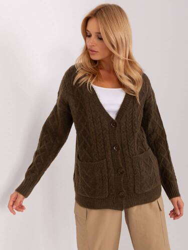 AT-SW-2358.31 Sweter rozpinany Paris - khaki