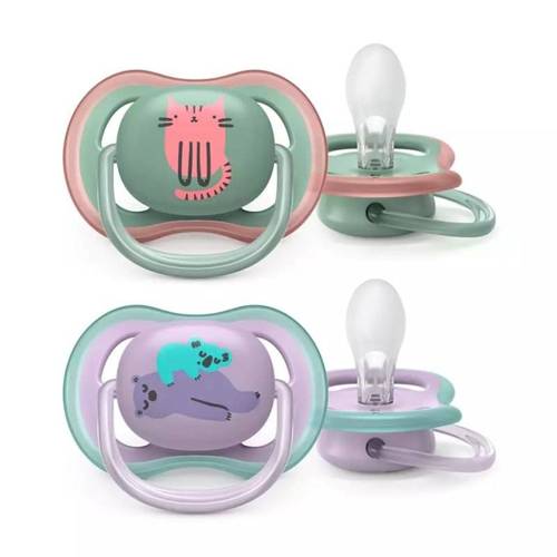 AVSCF085/18 Smoczek uspokajający Ultra soft girl Avent 2 sztuki