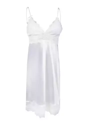 Alubi Halka satynowa koszulka damska DKaren - biały