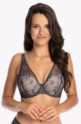 BS 1032 Jenny Biustonosz Push-up Bralette Gaia- grafitowy