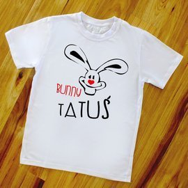 Bluzka dla taty "BUNNY TATUŚ" Moocha biały