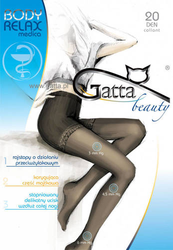 Body Relax medica rajstopy Gatta 20 den - nero