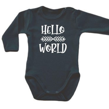 Body długi rękaw "Hello World" Moocha czarny