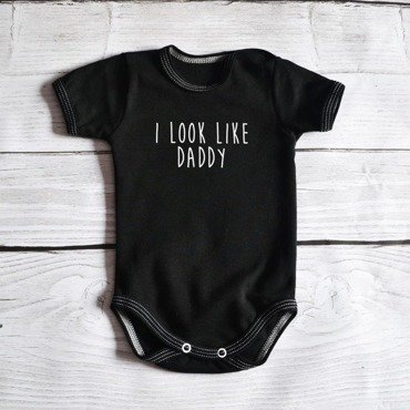 Body krótki rękaw "Look like daddy" Moocha czarne