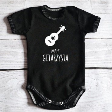 Body krótki rękaw "Mały gitarzysta" Moocha czarne