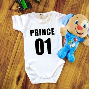 Body krótki rękaw "Prince książę 01" Moocha biały