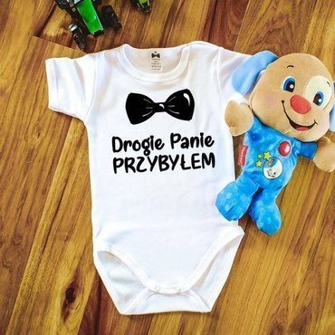 Body krótki rękaw "drogie Panie przybyłem" Moocha biały