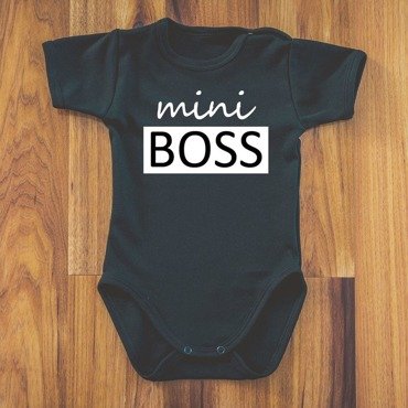 Body krótki rękaw "mini BOSS" Moocha czarne