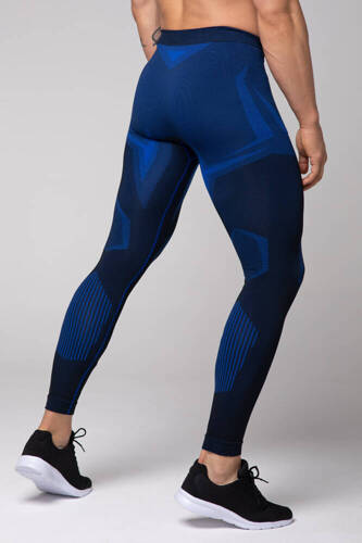 Confidence Legginsy termoaktywne męskie Spaio black/royale blue