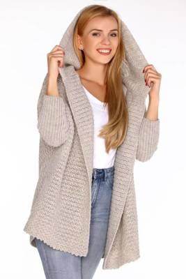 Dalena Sweter, kardigan damski Merribel - beige 