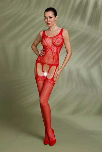 ECO BS007 Bodystocking Passion czerwony 