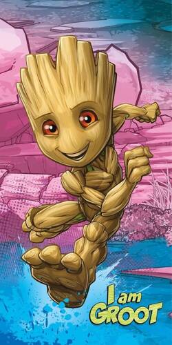 Groot "I am groot"  Kids25 Ręcznik plażowy Jerry Fabrics