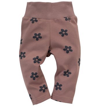 Happiness Legginsy niemowlęce w kwiatki Pinokio - ciemny róż/druk 