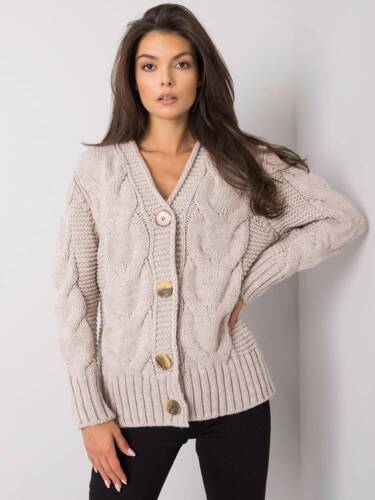 LC-SW-A1.28X Sweter rozpinany Paris - beżowy