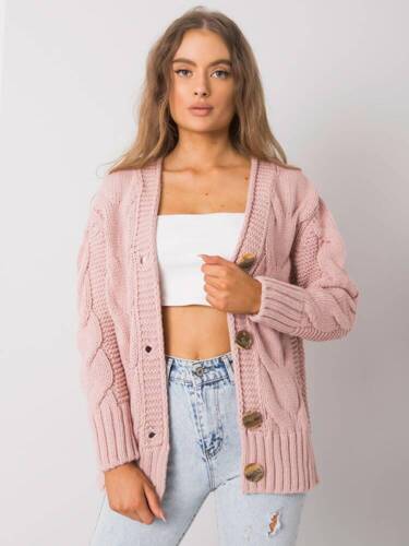 LC-SW-A1.28X Sweter rozpinany Paris - jasny różowy