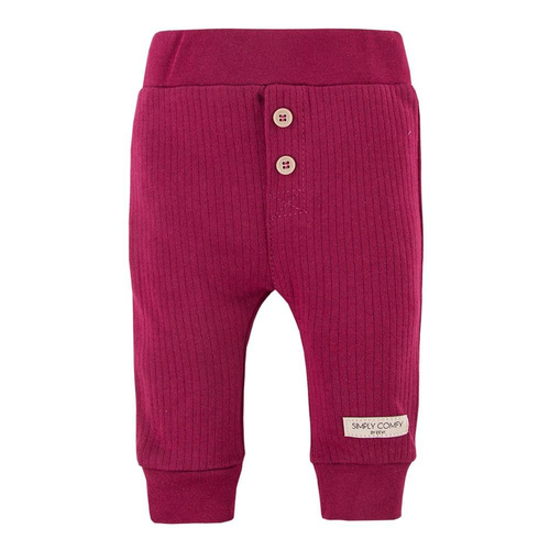 Legginsy bawełniane z guzikami "SIMPLY COMFY" Ewa Klucze - bordo 