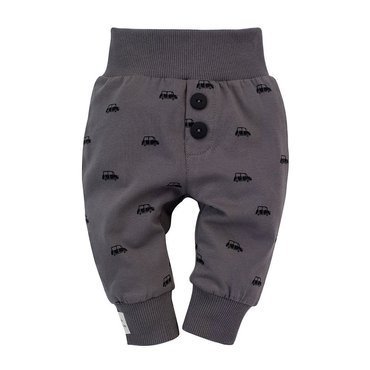 Legginsy niemowlęce "Little Car" Pinokio - grafit druk 