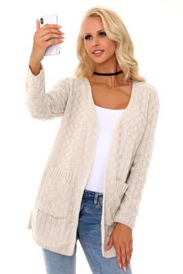 Milamin Sweter, kardigan damski Merribel - beige 