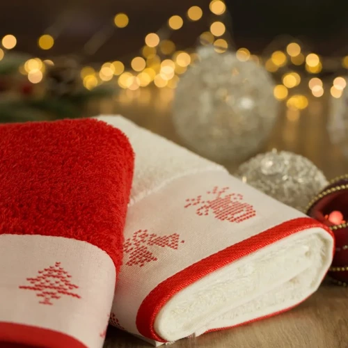 Noel ręcznik świąteczny renifery Eurofirany biały 