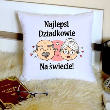 Poduszka z nadrukiem "Najlepsi Dziadkowie na świecie" Moocha 