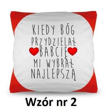 Poduszka z nadrukiem na Dzień Babci i Dziadka Moocha wzór 2