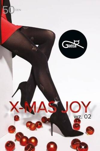 X-mas Joy wz.02 Rajstopy 50 den Gatta - nero