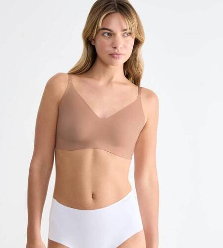 Zero Microfibre 2.0 Bralette Miękki biustonosz Braletka Sloggi - Cameo brown