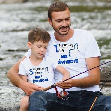 Zestaw dla taty i syna "NAJLEPSZY TATA SYN na świecie"  Moocha