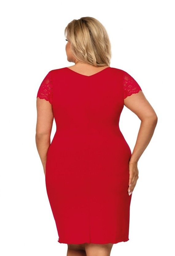  Tess  Plus Size Damska Koszulka Nocna Donna - czarny