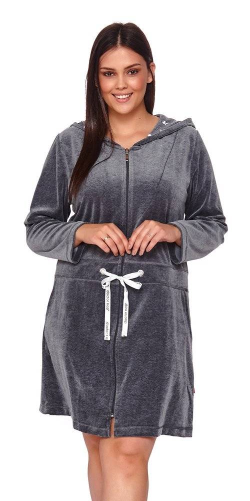 1008 Szlafrok damski Doctor Nap - dark grey