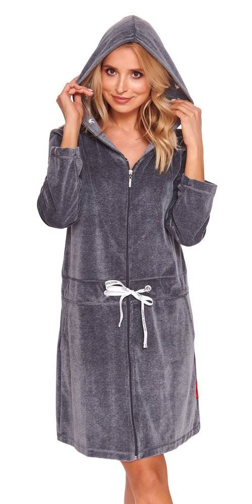 1008 Szlafrok damski Doctor Nap - dark grey