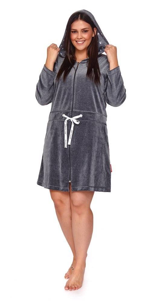 1008 Szlafrok damski Doctor Nap - dark grey