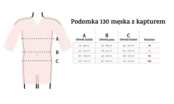 130 Podomka Szlafrok męski z kapturem Dkaren - czarny