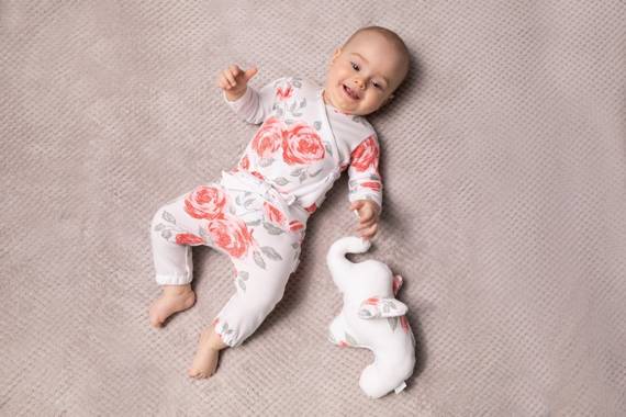 168016 Spodnie niemowlęce "Róża" Nicol 