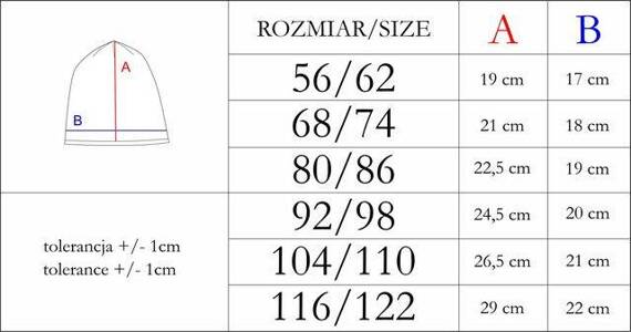 208268 Czapeczka dziecięca "Lizy" Nicol