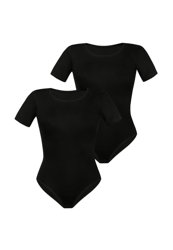 2403-2 Shirty Body damskie z krótkim rękawem 2-pack Teyli czarny