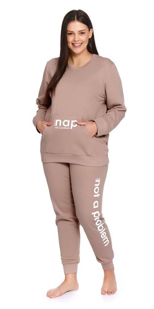 4238 Spodnie dresowe ciążowe Doctor Nap - beige