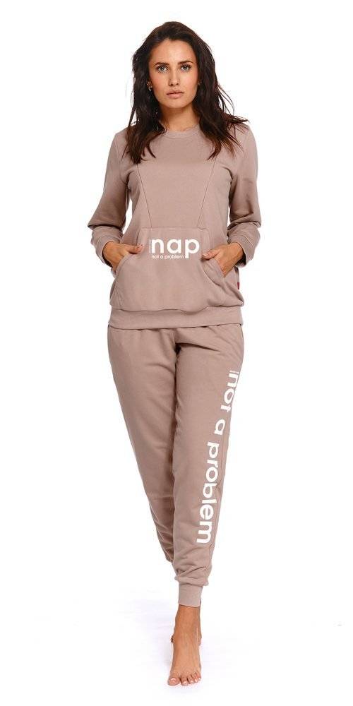 4238 Spodnie dresowe ciążowe Doctor Nap - beige