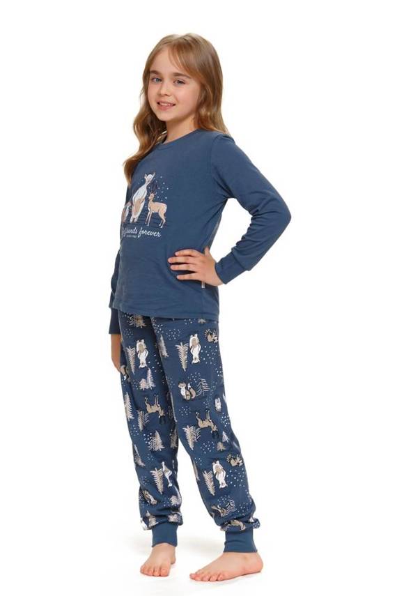 4324 "Animals" Piżama dziecięca Unisex Doctor Nap - deep blue