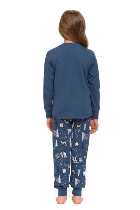 4324 "Animals" Piżama dziecięca Unisex Doctor Nap - deep blue